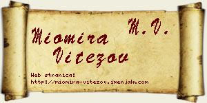 Miomira Vitezov vizit kartica